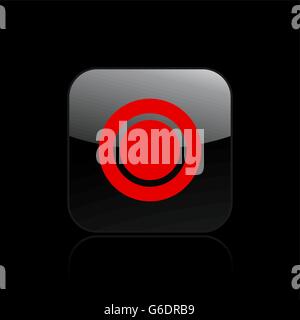 Vector illustration de l'icône du bouton d'enregistrement simple isolée. Illustration de Vecteur