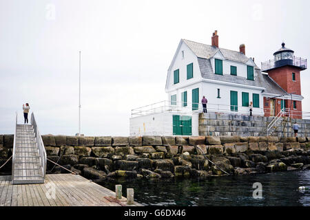 Rockland Harbor Lighthouse Banque D'Images