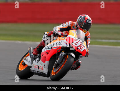 Marc Marquez, de l'écurie Repsol Honda, lors du Grand Prix britannique de moto GP Hertz à Silverstone, dans le Northamptonshire. APPUYEZ SUR ASSOCIATION photo. Date de la photo: Dimanche 1er septembre 2013. Voir PA Story MOTO Silverstone. Le crédit photo devrait se lire comme suit : David Davies/PA Wire Banque D'Images