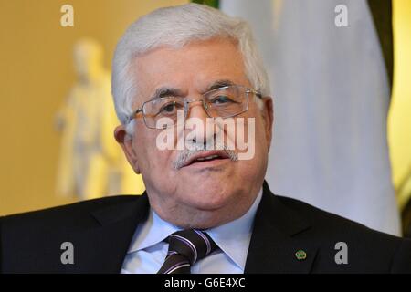 Cameron rencontre le président palestinien Banque D'Images