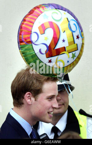 Le prince William de Galles - Visite Banque D'Images