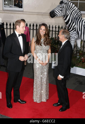 Le duc et la duchesse de Cambridge arrivent au Tusk conservation Awards inaugural à la Royal Society, Londres. Banque D'Images