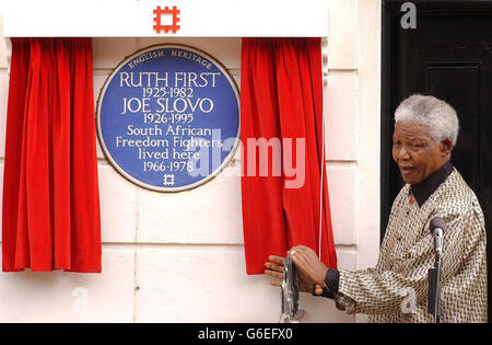 Mandela plaques activiste Camden Banque D'Images