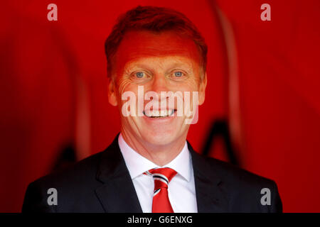 Le directeur de Manchester United, David Moyes, avant le match de la Barclays Premier League Sunderland contre Manchester United au stade de la lumière, Sunderland Banque D'Images