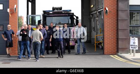 Grève des pompiers Banque D'Images