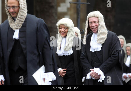 Les juges traitent de l'abbaye de Westminster au Parlement pour marquer le début de l'année légale. Banque D'Images