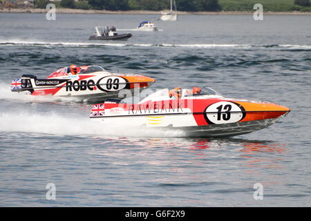 La Rawbank Racing Team lors de la première édition du Grand Prix de l'Écossais, de la mer tenue à Greenock sur le Firth of Clyde. Banque D'Images