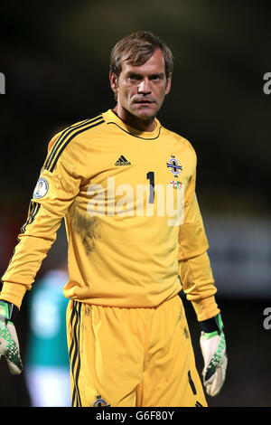 Football - qualification de la coupe du monde 2014 - Europe - Groupe F - Irlande du Nord / Portugal - Windsor Park. Roy Carroll, gardien de but d'Irlande du Nord Banque D'Images