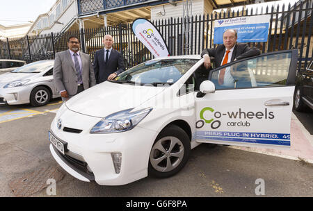 Toyota Prius en main - Lewes Banque D'Images