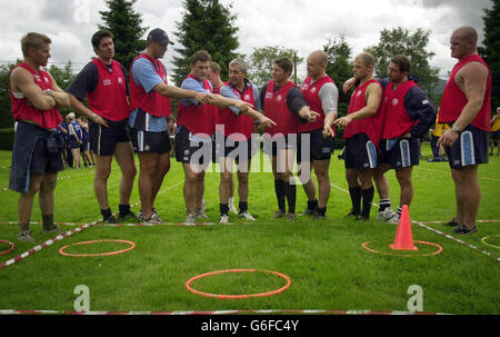 L'Ecosse rugby training Banque D'Images