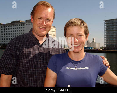 Jane Tomlinson - Triathlon de Londres Banque D'Images