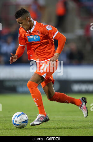 Football - Championnat Sky Bet - Huddersfield Town v Blackpool - Stade John Smith. Tom Ince, Blackpool. Banque D'Images