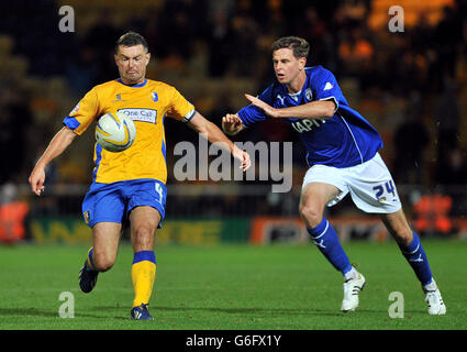 Soccer - Peinture - Trophée The Johnstones Mansfield Town v 78673 - Un stade d'appels Banque D'Images