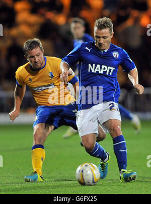 Soccer - Peinture - Trophée The Johnstones Mansfield Town v 78673 - Un stade d'appels Banque D'Images