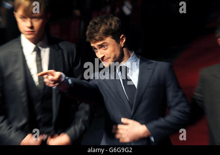 Daniel Radcliffe assiste au premier ministre de Kill Your Darlings à Odeon West End, Londres Banque D'Images