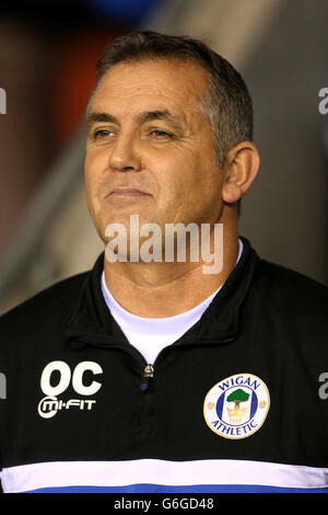 Football - UEFA Europa League - Groupe D - Wigan Athletic v Rubin Kazan - Stade DW. Directeur Owen Coyle, Wigan Athletic. Banque D'Images