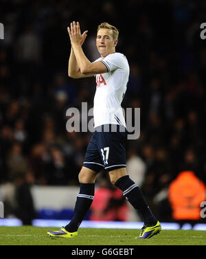 Football - Capital One Cup - quatrième tour - Tottenham Hotspur v Hull City - White Hart Lane.Harry Kane de Tottenham Hotspur célèbre à la fin du match Banque D'Images