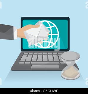 Conception portable et livraison express , vector illustration Illustration de Vecteur