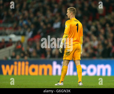 Football - coupe du monde de la FIFA 2014 - qualification - Groupe H - Angleterre / Pologne - Stade Wembley. Joe Hart, gardien de but de l'Angleterre Banque D'Images