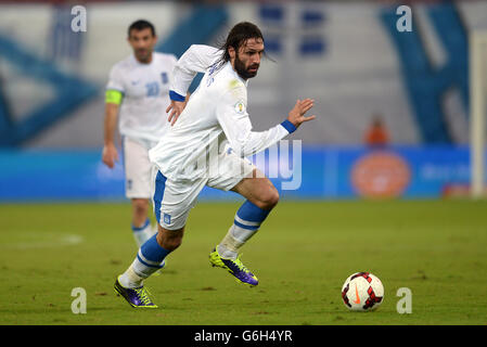 Football - coupe du monde FIFA 2014 - qualification - Groupe G - Grèce / Liechtenstein - Stade Karaiskakis. Georgios Samaras, Grèce Banque D'Images
