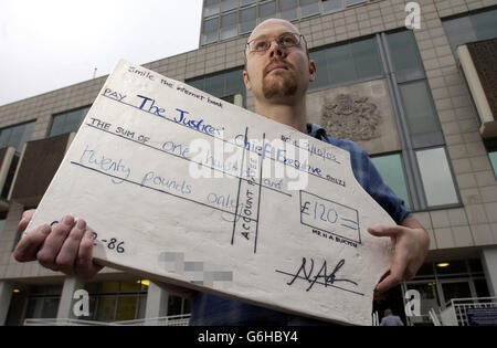 Nick Buxton protester contre l'Iraq Banque D'Images