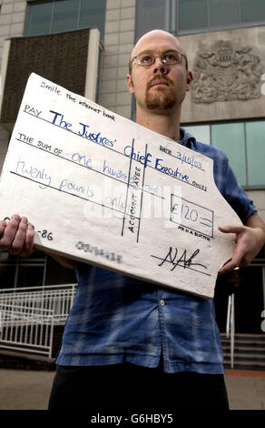 Nick Buxton protester contre l'Iraq Banque D'Images