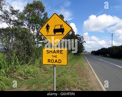 Sign on Country Road en Australie Banque D'Images