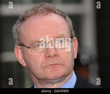 Martin Mcguinness arrive à Downing Street Banque D'Images