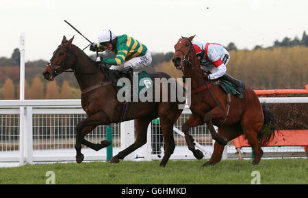 Courses hippiques - Hippodrome de Towcester. Haies à l'hippodrome de Towcester, Northamptonshire. Banque D'Images