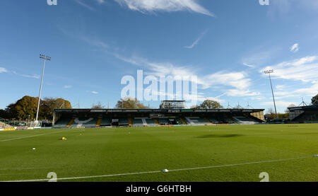 Football - Championnat Sky Bet - Yeovil Town / Wigan Athletic - Huish Park. Vue générale sur le parc Huish, qui abrite la ville de Yeovil Banque D'Images