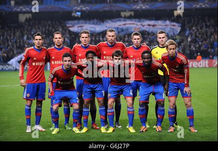 Football - Ligue des champions de l'UEFA - Groupe D - Manchester City / CSKA Moscou - Etihad Stadium. Groupe d'équipe CSKA Moscou Banque D'Images