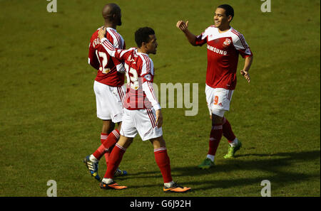 Sky Bet League Soccer - Un - Colchester United v Swindon Town - la maison Weston Community Stadium Banque D'Images