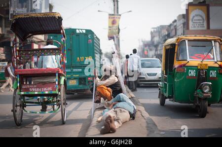 Delhi, le marché de Chandni Chowk Banque D'Images