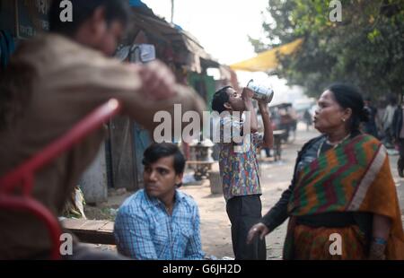 Delhi, le marché de Chandni Chowk Banque D'Images