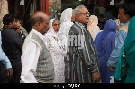 Delhi, le marché de Chandni Chowk Banque D'Images