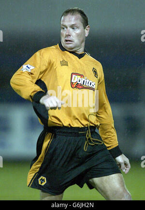 Paul Gascoigne jouant pour Wolverhampton Wanderers réserves contre Sunderland réserves à Telford Buck Head Ground, Telford dans la FA Barclaycard Premier Reserve League North. Banque D'Images