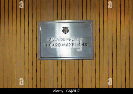 La visite du Stade Camp Nou Banque D'Images