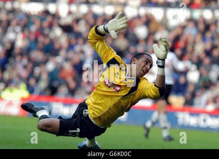 Derby Keeper Lee Grant, Derby et Coventry au Pride Park. Banque D'Images