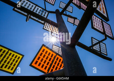 Allemagne, Ulm, arbre solaire du Solar City Banque D'Images