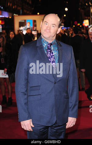 David Koechner assistait à la première britannique d'Anchorman 2 au cinéma vue West End de Londres. Banque D'Images