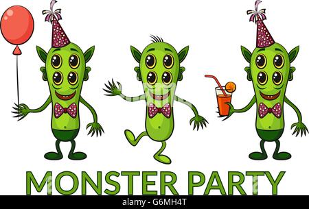 Monstres Cartoon Set Illustration de Vecteur