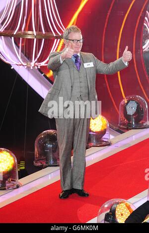 Lancement de Celebrity Big Brother 2014 - Londres.Jim Davidson arrivant à la Maison Big Brother de Celebrity, Elstree Studios, Hertfordshire. Banque D'Images