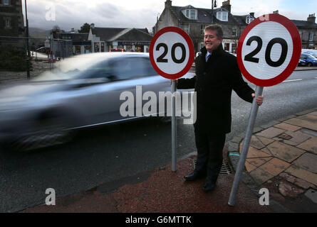 Propositions de la limite de vitesse l'Ecosse Banque D'Images