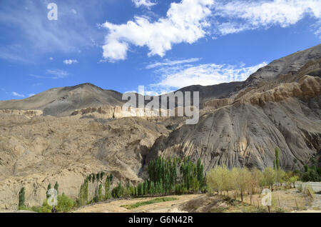 Type Moonland paysage, Leh, Ladakh, Inde Banque D'Images