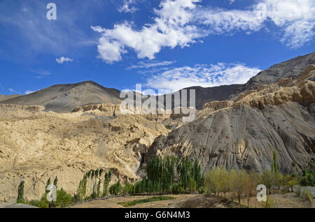 Type Moonland paysage, Leh, Ladakh, Inde Banque D'Images