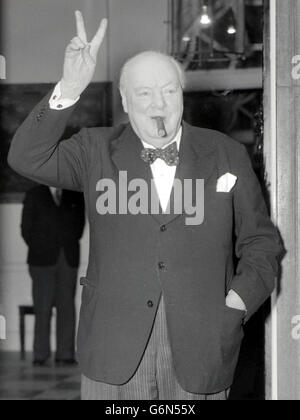 24 janvier - mort ce jour - 1965 Monsieur Winston Spencer Churchill Banque D'Images