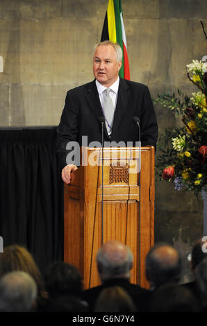 Dillon Woods s'exprime à la célébration de la vie de Nelson Mandela qui s'est tenue au Westminster Hall, Chambre des communes, dans le centre de Londres. Banque D'Images