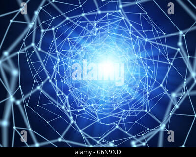 Résumé Les connexions réseau - 3d illustration Banque D'Images