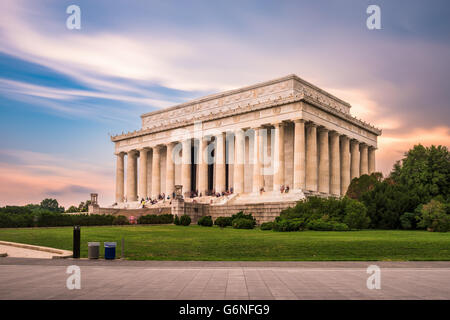 Le Lincoln Memorial à Washington DC, USA. Banque D'Images