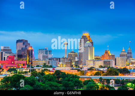 San Antonio, Texas, Etats-Unis d'horizon. Banque D'Images